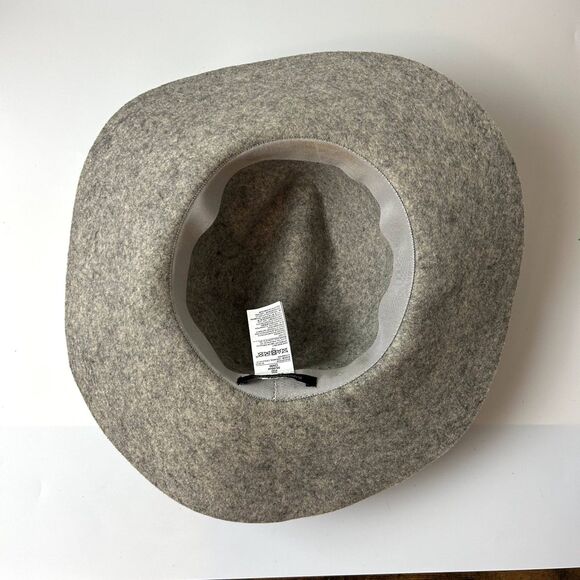 Banana Republic Felt Fedora Hat 100% Wool Grey Size S/M - Picture 3 of 9